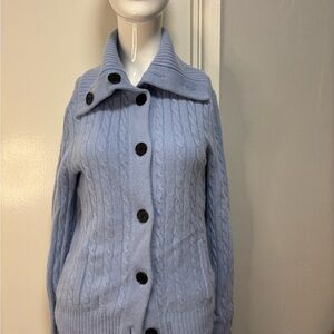 Ralph Lauren Light Blue Cable Knit Cardigan